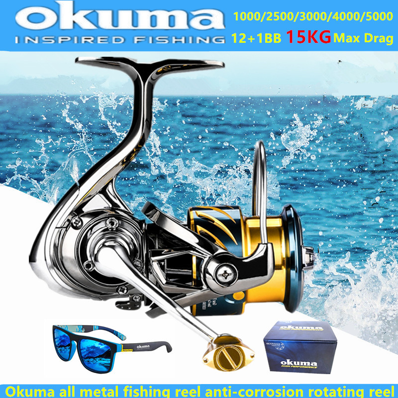 Fishing Equipment Daiwa - Okuma Tüm Metal Balıkçılık Makarası 12+1BB15KG
