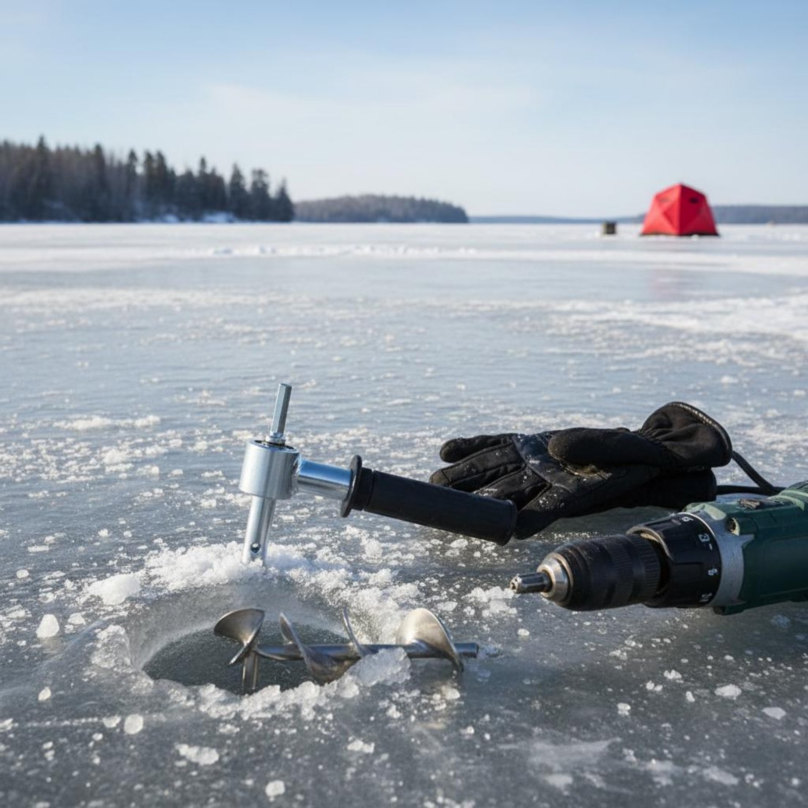 Fishing Equipment Us - Buz Burgusu Matkap Adaptörü Sağlam Elektrikli