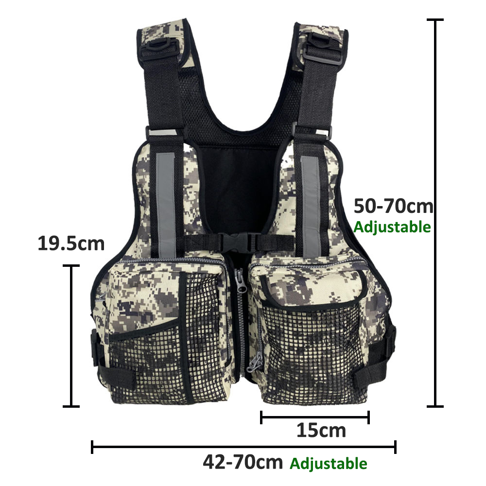 Fishing Equipment Us - Çoklu Cepli Açık Hava Balıkçılık Yeleği