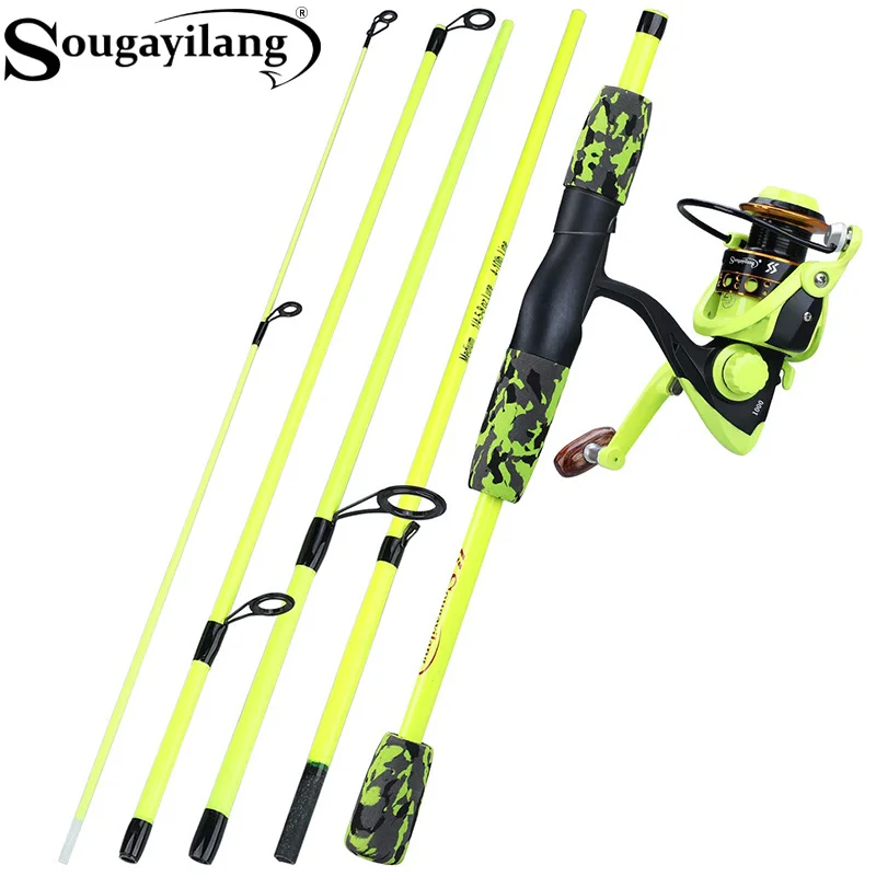 Fishing Equipment Europe - Sougayilang Taşınabilir 5 Bölümlü Kırmızı/sarı Olta
