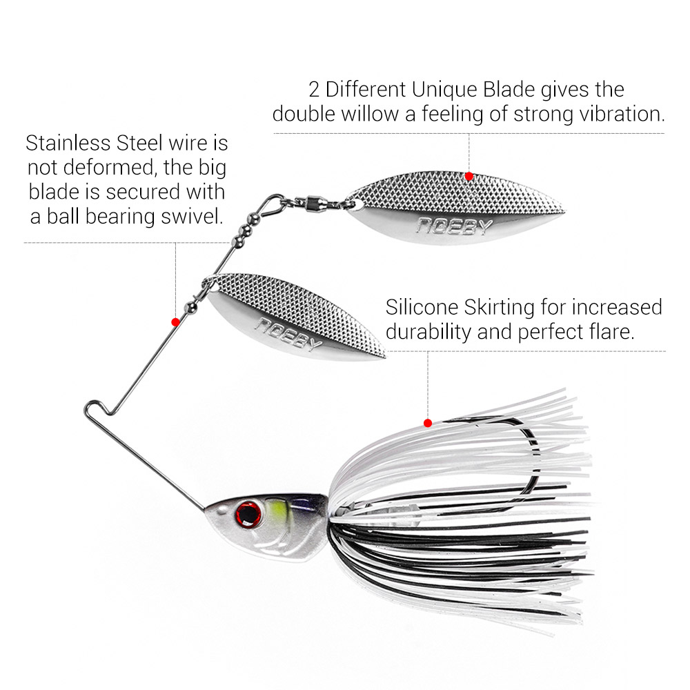 Noeby Spinnerbait 10.5g 14g 21 - Jig Head Lure incelemesi ve fiyatı