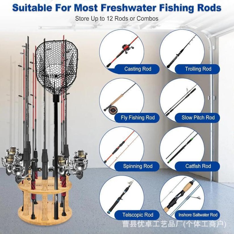 Yuvarlak Masif Ahşap Olta Depo - Fishing Equipment Storage incelemesi ve fiyatı