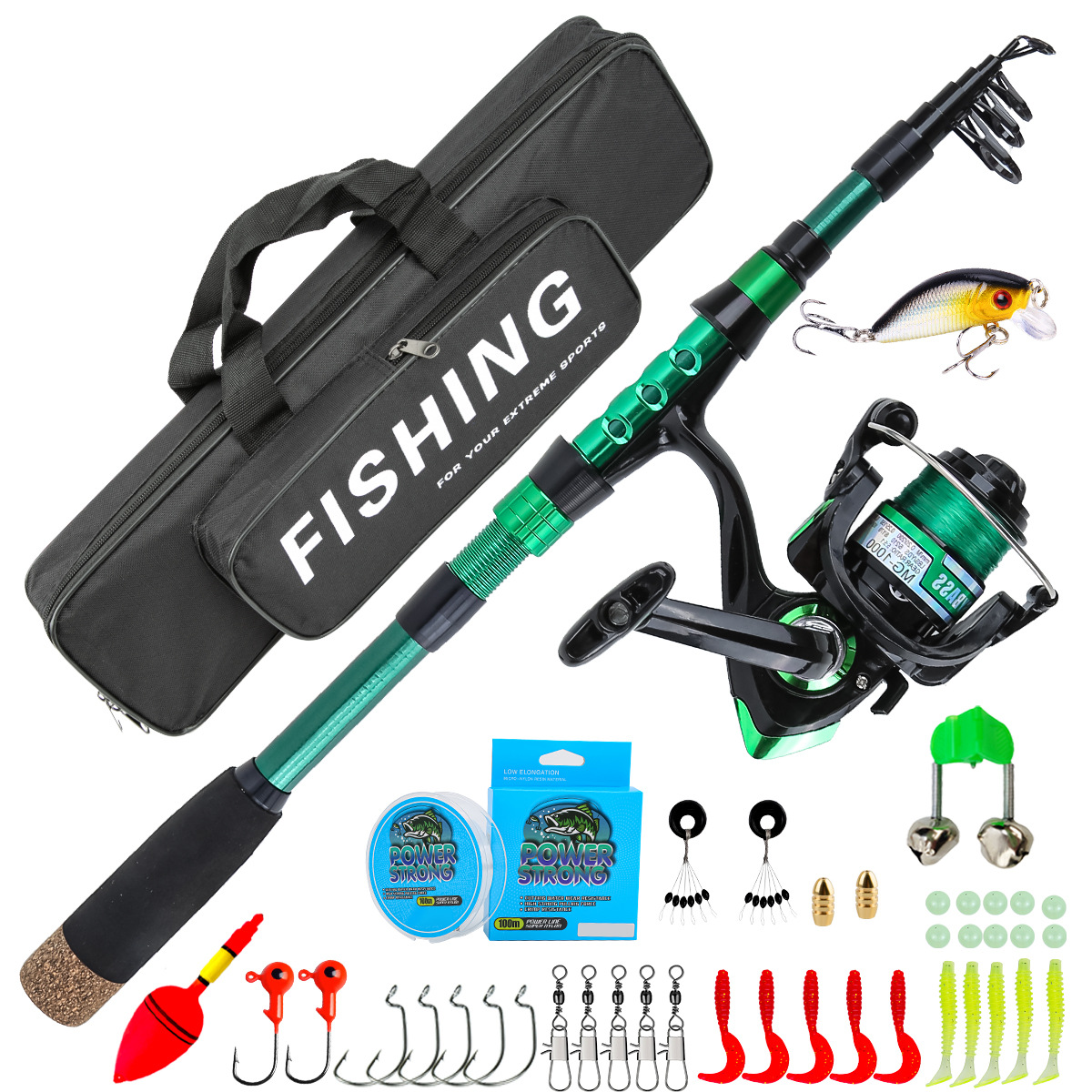 1.8 Metre Yeşil Karbon Fiber T - Fishing Equipment Europe incelemesi ve fiyatı